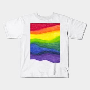 Colored pencil rainbow Kids T-Shirt